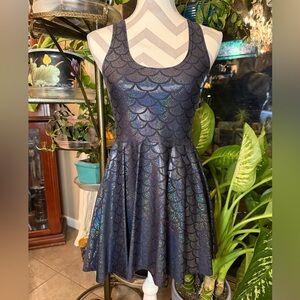 Holographic Mermaid Skater Dress